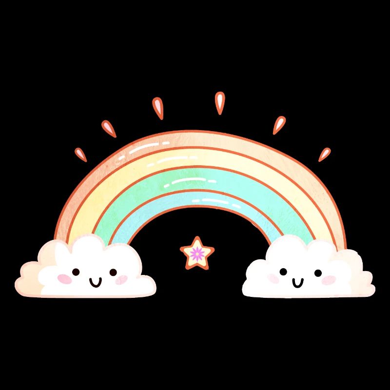 Regenbogen Aquarell lebendige Farben Wolke