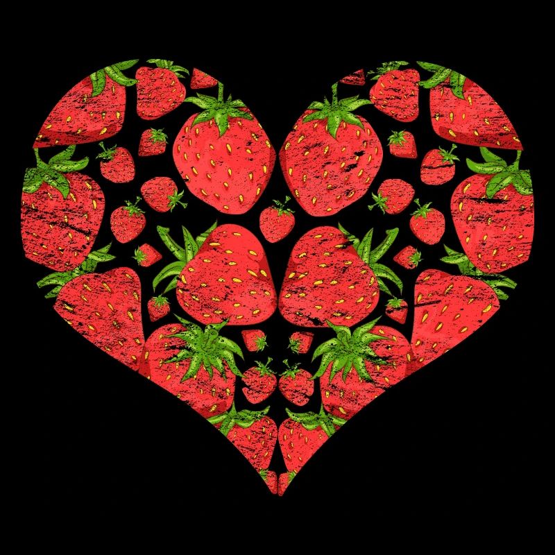 Erdbeeren Herz Rote Beeren Obst Geschenk Erdbeere