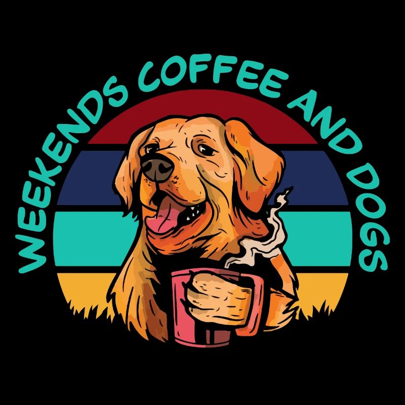 Wochenenden Kaffee und Hunde