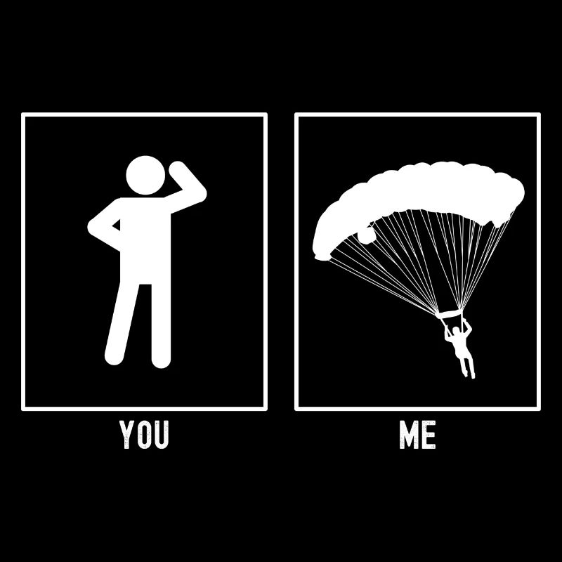 You - Me - Paragliding Links Vector