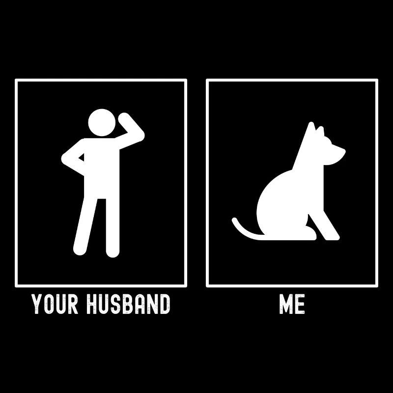 Son mari - moi - chien de garde