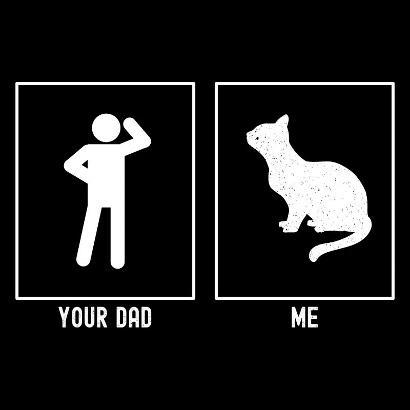 Ton père - moi - chat attendant patiemment