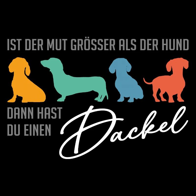 Dackel ist mutig, der Dackel hat ein großes Herz