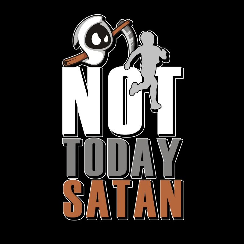 Pas aujourd'hui Satan jogging cadeau de course
