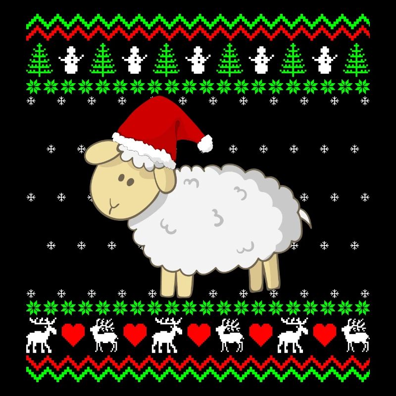 Süßer Schaf Kalb Weihnacht Ugly Christmas Geschenk