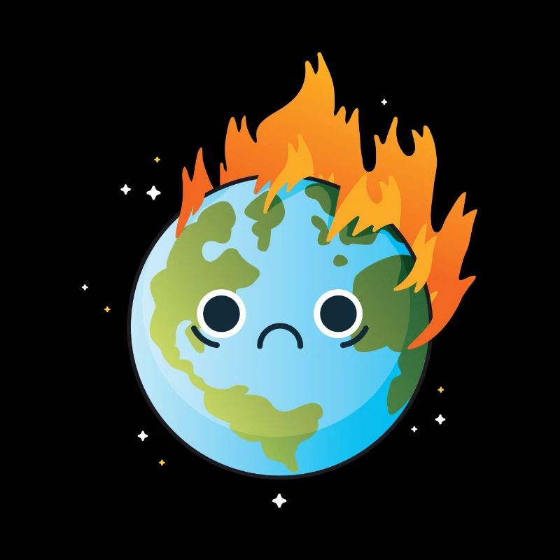 Burning Sad Earth on Fire #Earth Day!