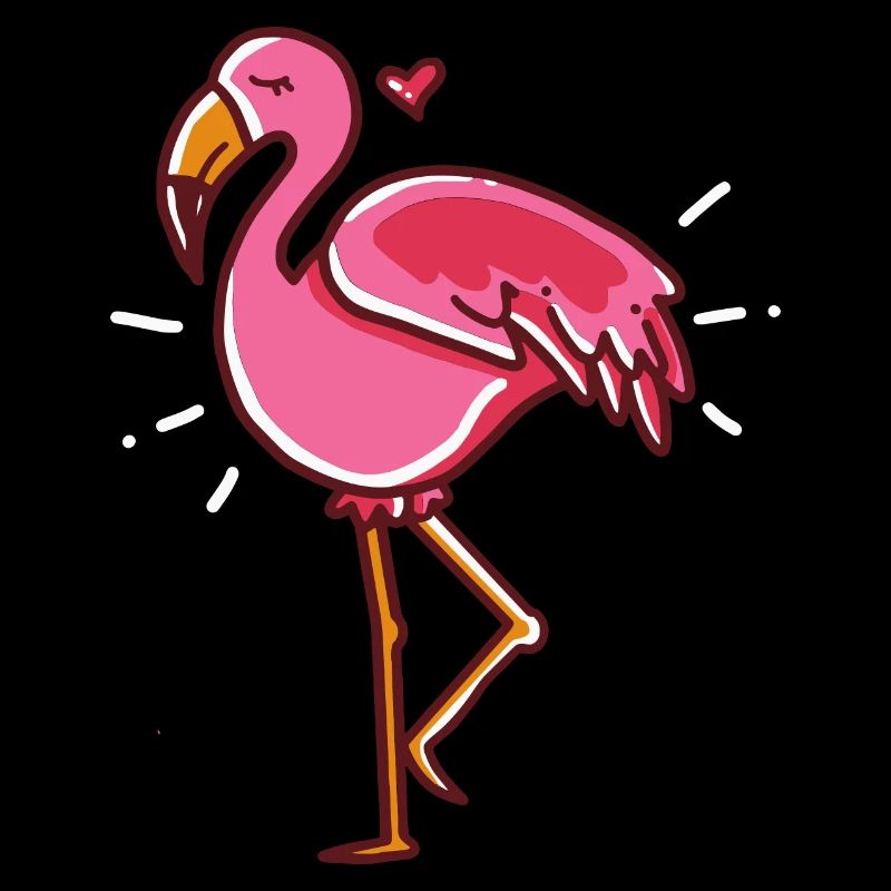 Flamingo Herz rosa Geschenk