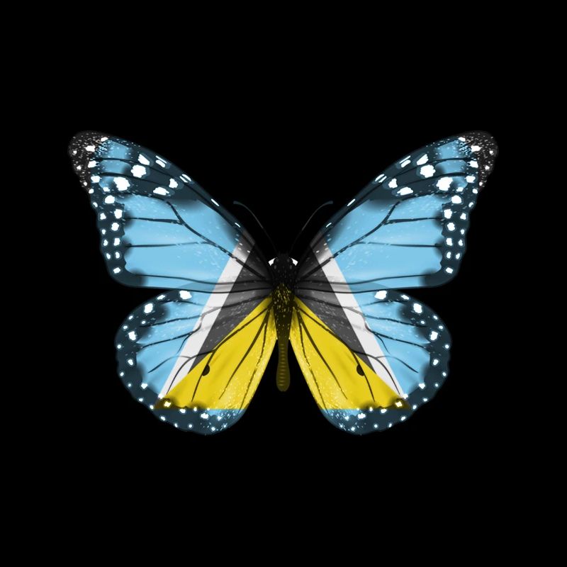 Papillon Drapeau De Ste Lucie