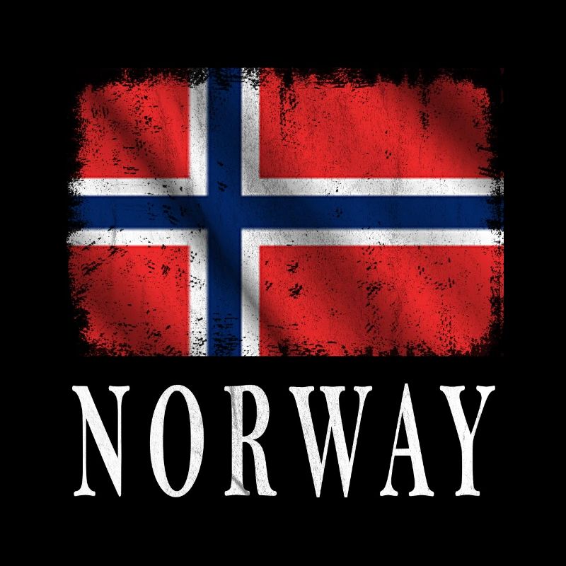 Drapeau de la Norvège, vintage de drapeau de la Norvège