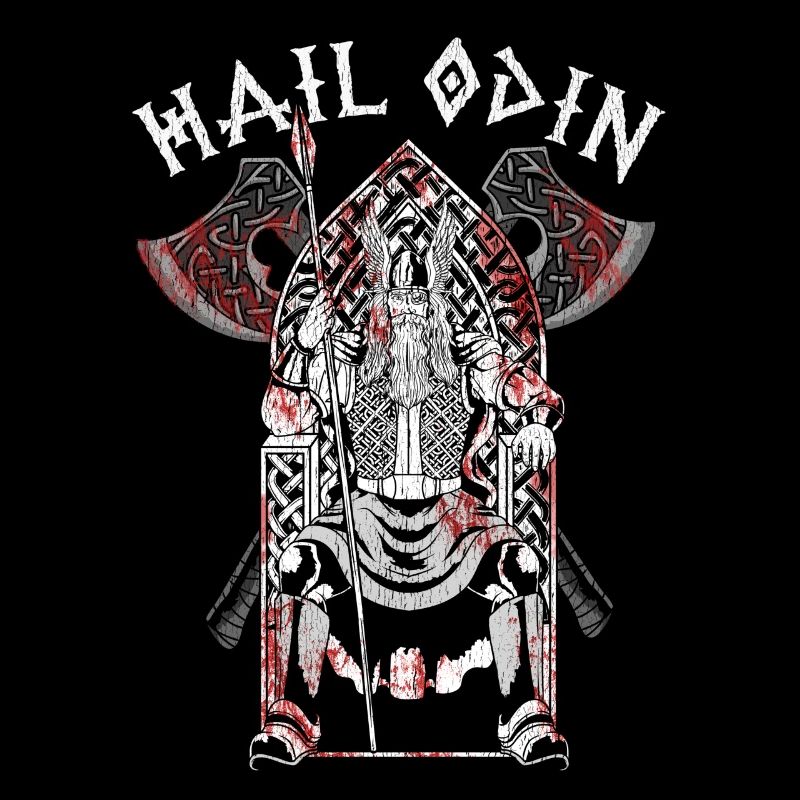 Hail Odin Warrior Valhalla Beard Heide Pride Honor