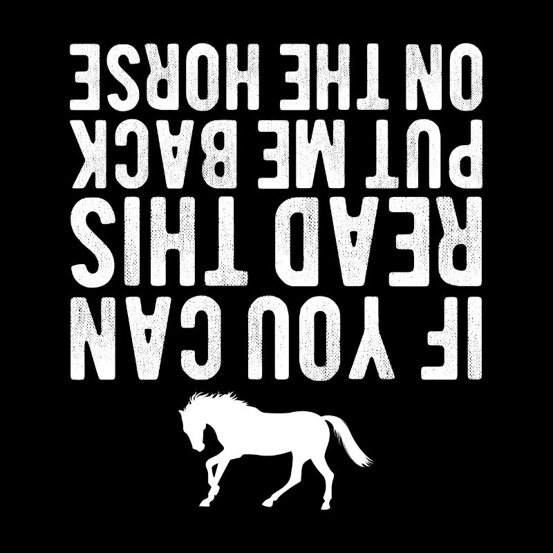 Si vous pouvez lire ceci, remettez-moi sur le cheval