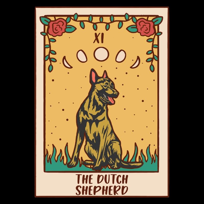 Carte de Tarot - Chien Occulte Berger Hollandais