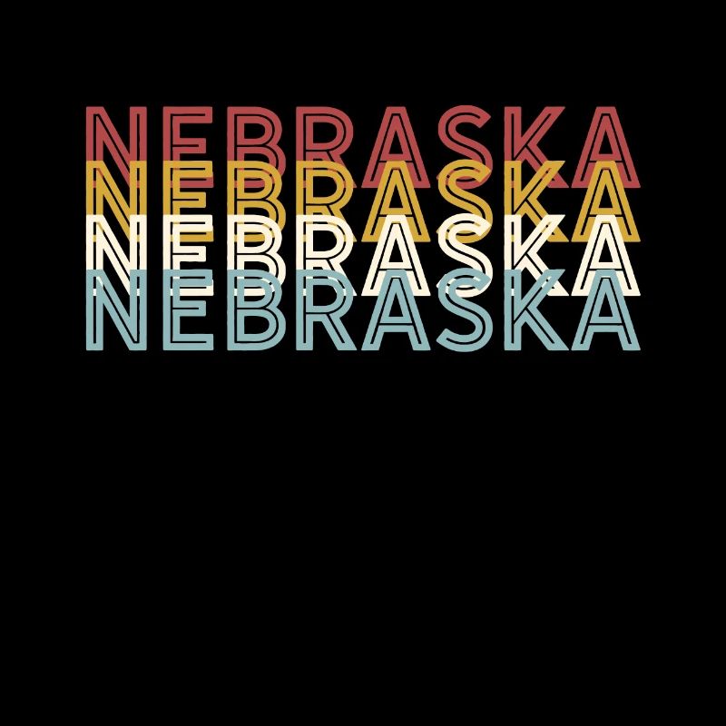 US 70er Retro State Vintage Nebraska