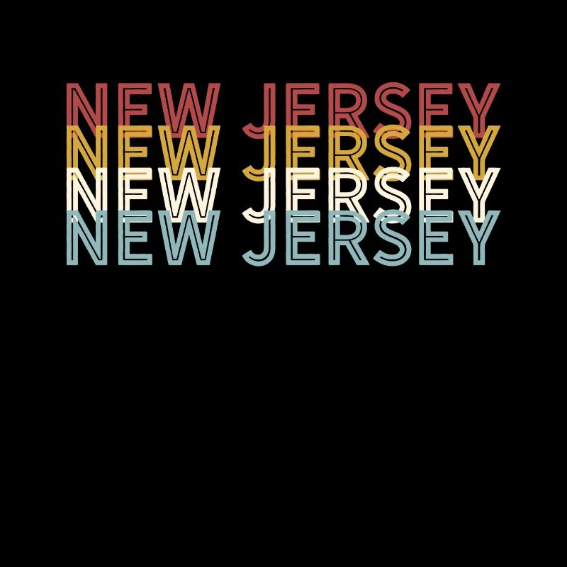US 70er Retro State Vintage New Jersey