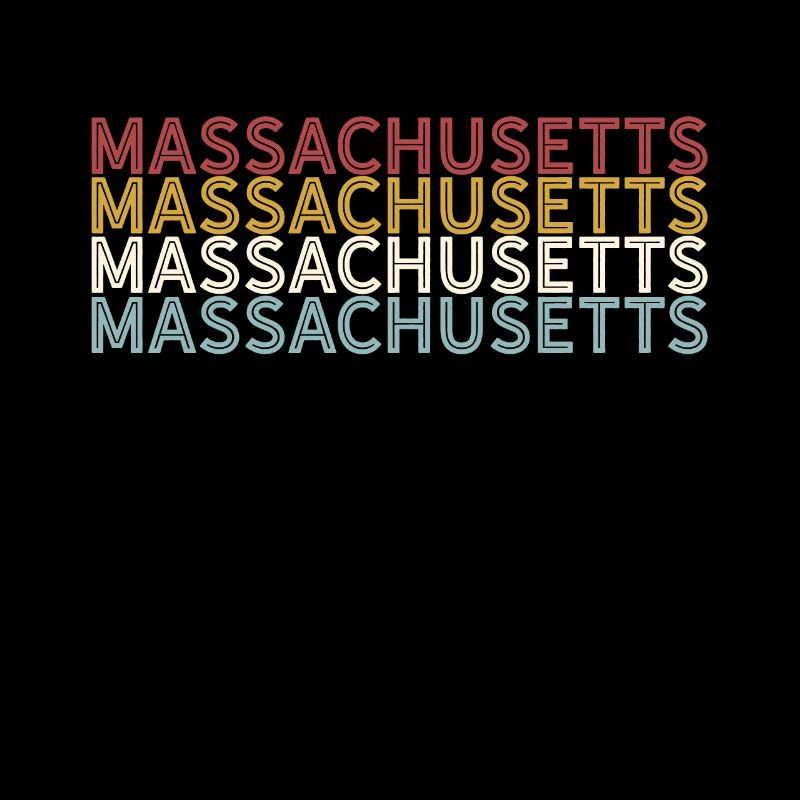 US 70er Retro State Vintage Massachusetts