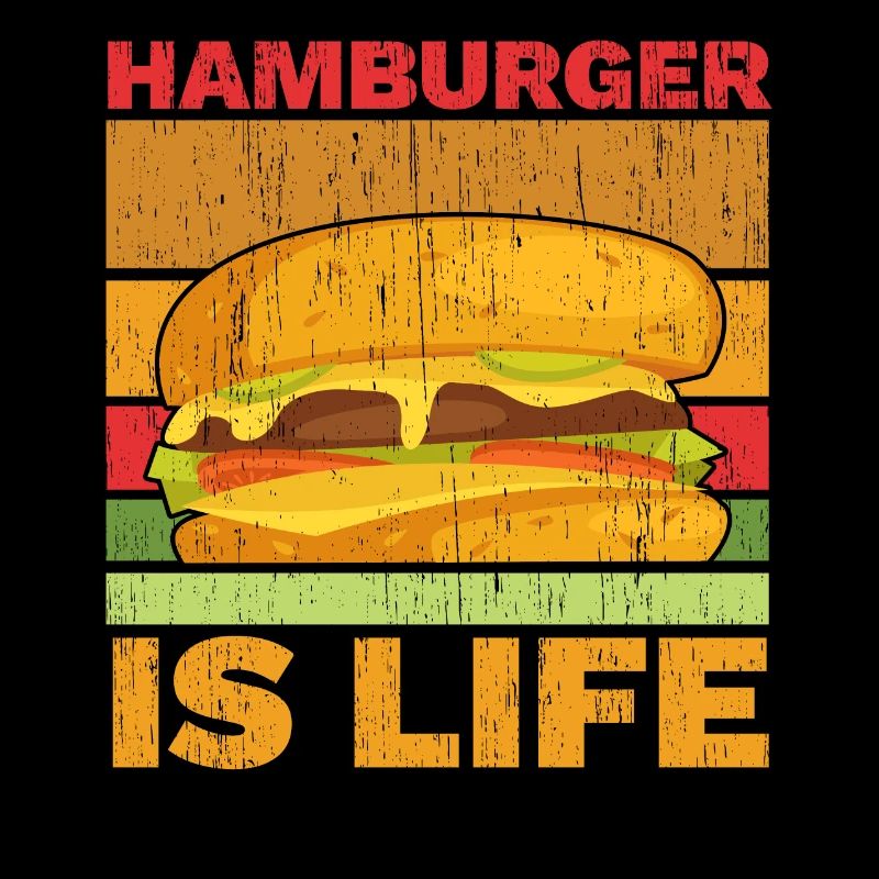 Hamburger ist Leben Burger-Esser Lebensmittel-Lieb