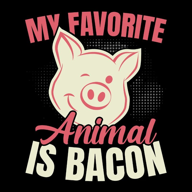 Mon animal préféré est l’amateur de viande de bacon Spec