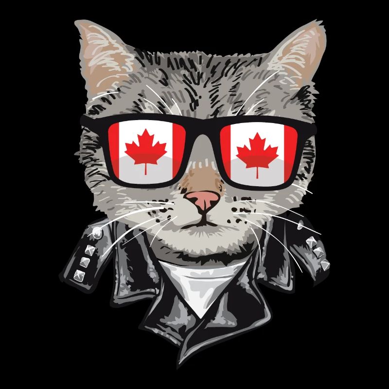 Cat Canada Flagge Sonnenbrille