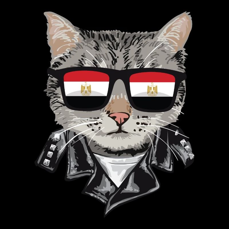 Cat Egypt Flag Sunglasses