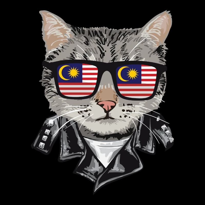 Lunettes de soleil pour chat avec drapeau de la Malaisie