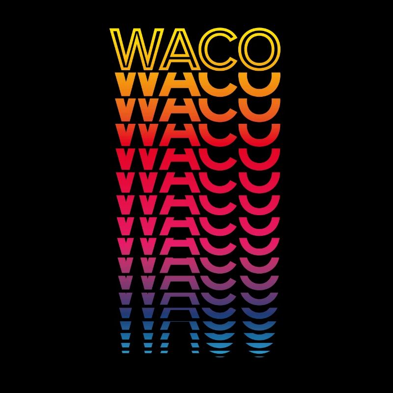 Retro Nostalgisch USA Stadt - Regenbogen Waco
