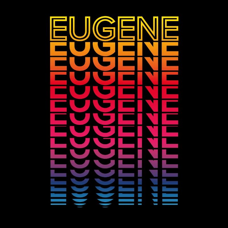 Retro Nostalgisch USA Stadt - Regenbogen Eugene