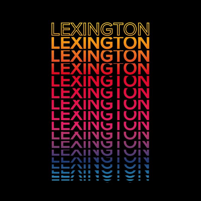 Retro Nostalgic USA City - Rainbow Lexington