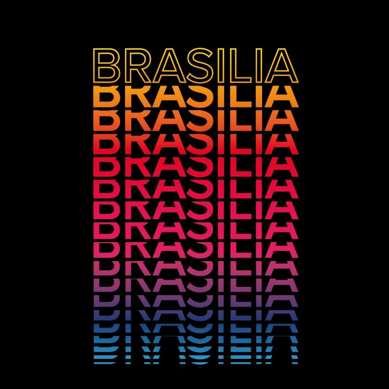Retro Nostalgisch Stadt - Regenbogen Brasilia