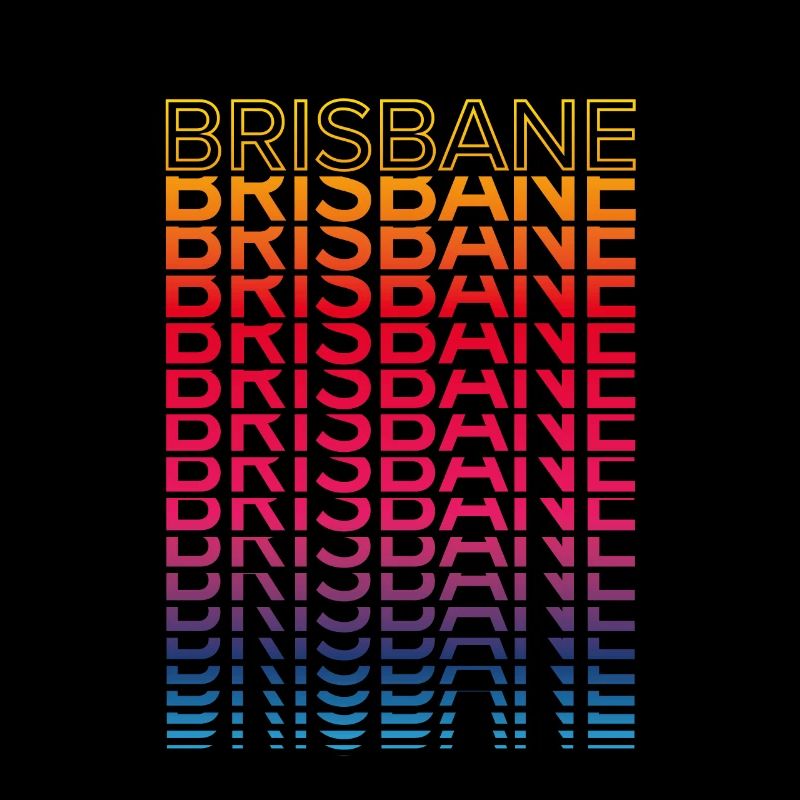 Retro Nostalgisch Stadt - Regenbogen Brisbane