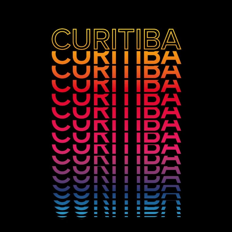 Retro Nostalgisch Stadt - Regenbogen Curitiba