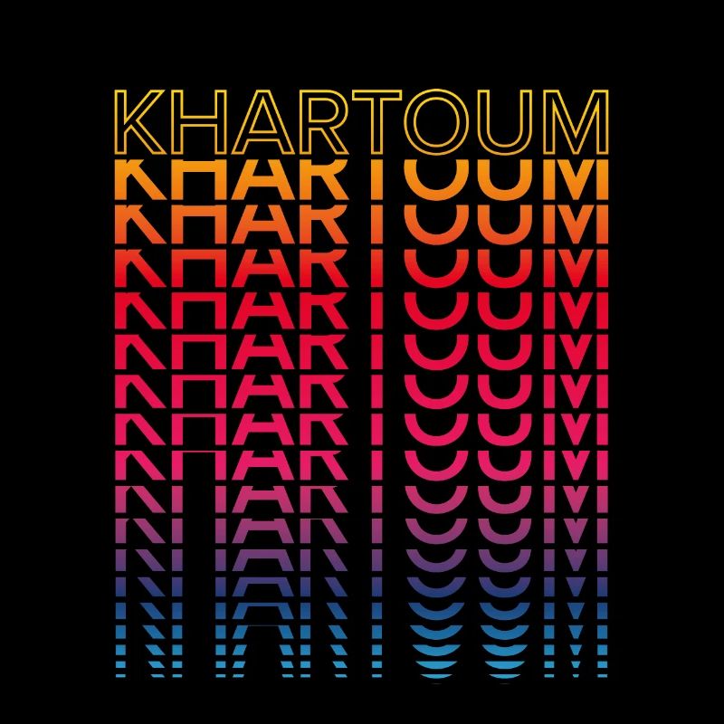 Retro Nostalgisch Stadt - Regenbogen Khartoum