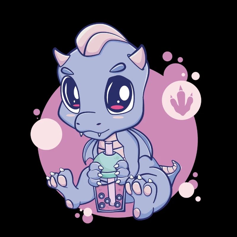 Mignon Anime Dragon Boba Bubble Tea Pearl Milk