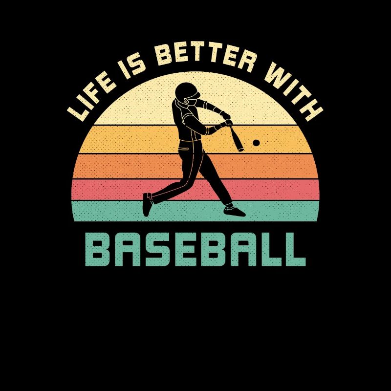 Das Leben ist besser mit Baseball Lustiger Spruch