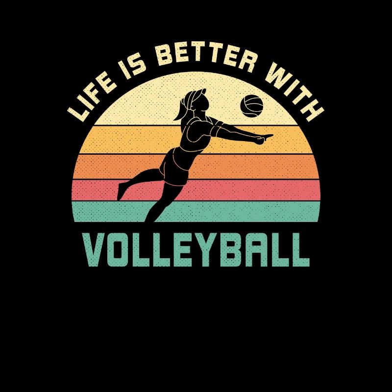 Leben ist besser mit Volleyball Spruch Geschenk