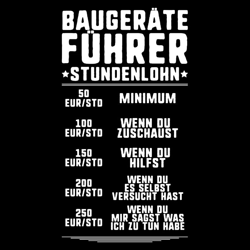Baugeräteführer Kranführer Baggerfahrer Baugeräte