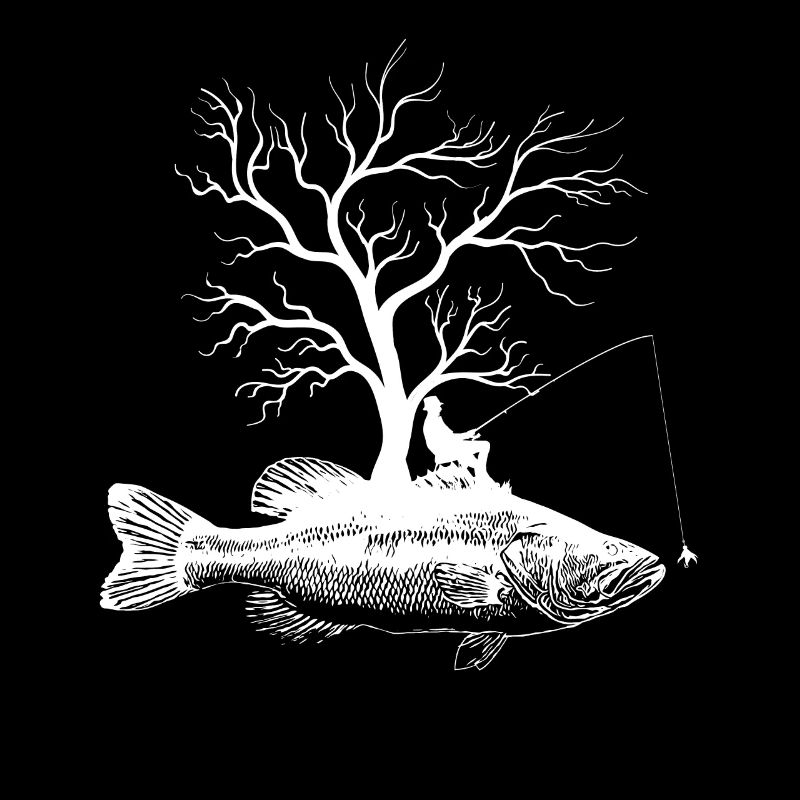 Grafischer Baum - Fisch Forellenbarsch