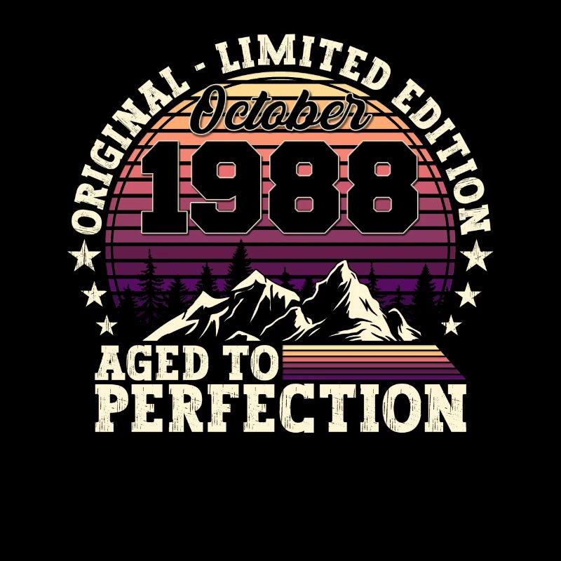 Original Octobre 1988 34th Birthday Gift