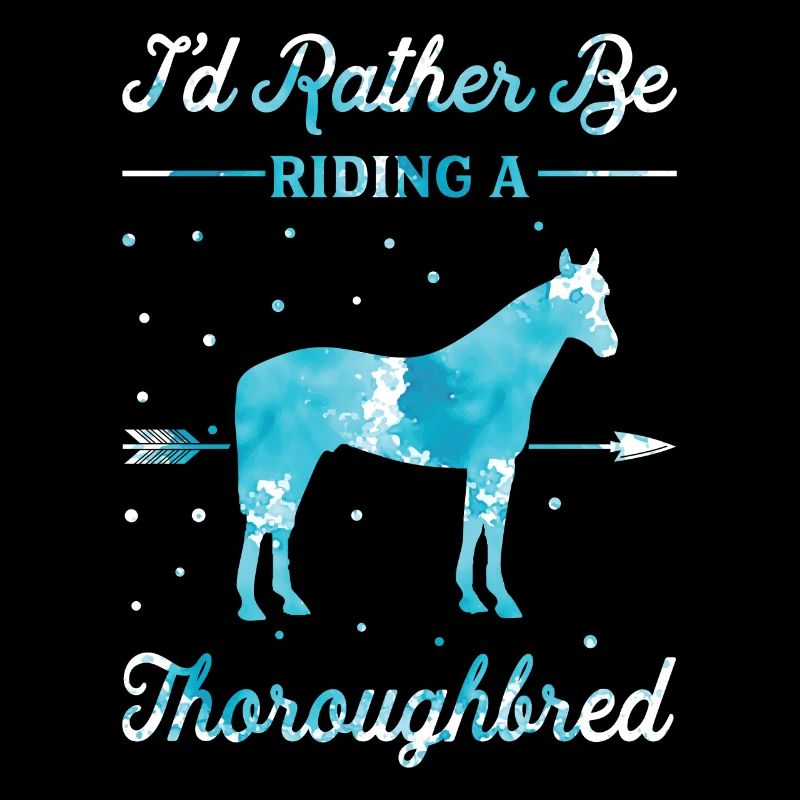 Riding a thoroughbred horse