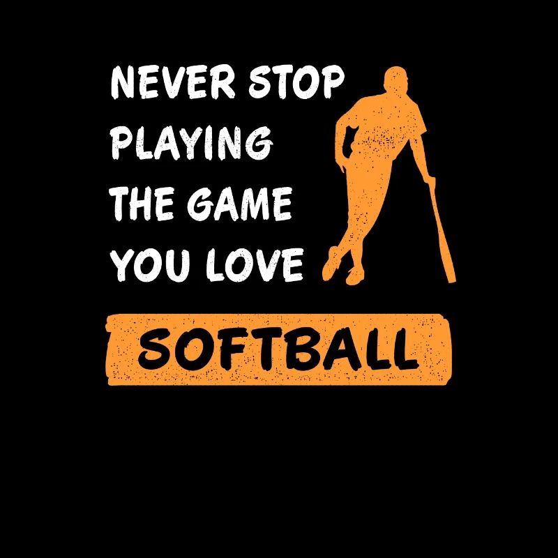 N’arrêtez jamais de jouer au jeu Softball Gift
