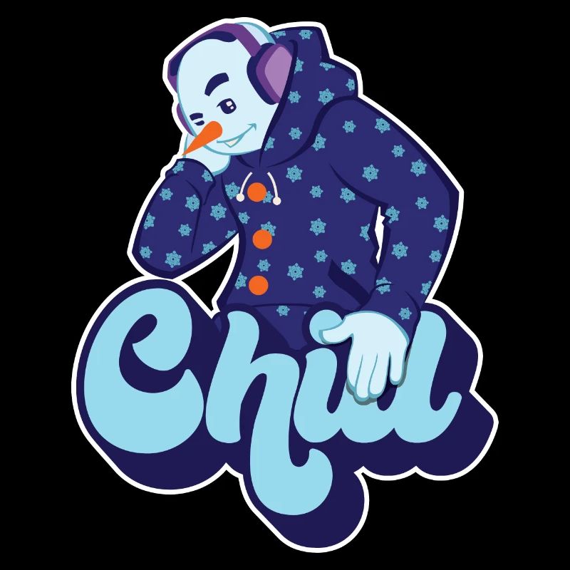 Chill Cool Fun Schneemann Winter Schnee Weihnachtsgeschenk