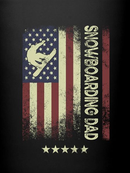 Drapeau américain - Snowboard Dad