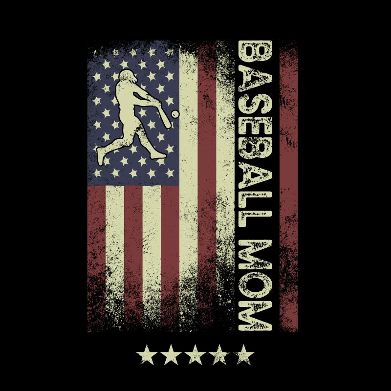 Drapeau des États-Unis - Baseball Mother