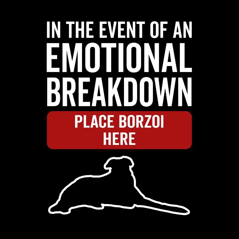 Emotional - dog Borzoi