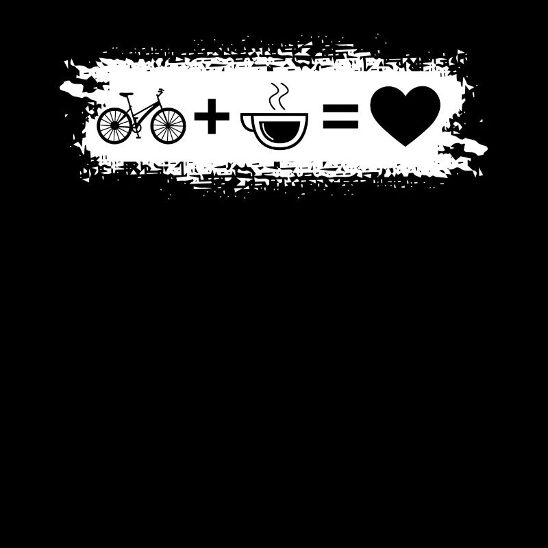 Grunge Rectangle - Coeur - Café - Cyclisme -