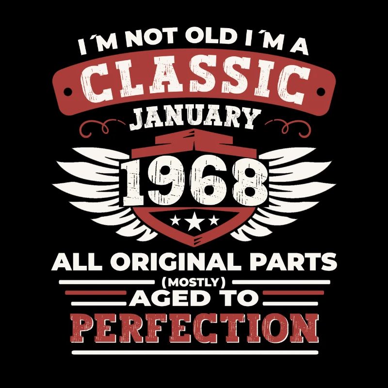 Born 1968 January 55th birthday Gift man