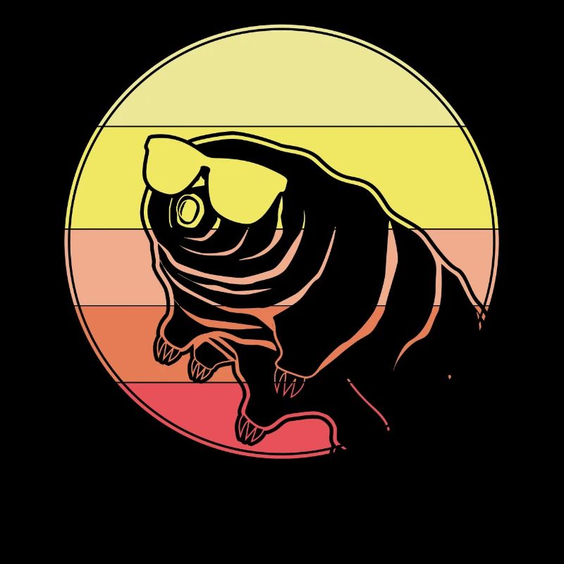 Tardigrade Wasserbär Retro Bärtierchen