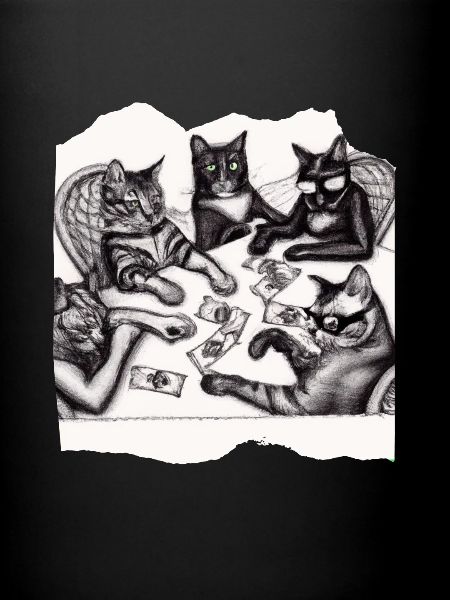Cats Playing Cards