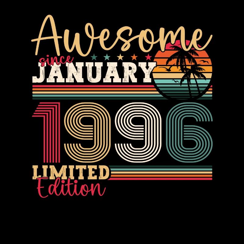 Born 1996 January 27th birthday Gift Man