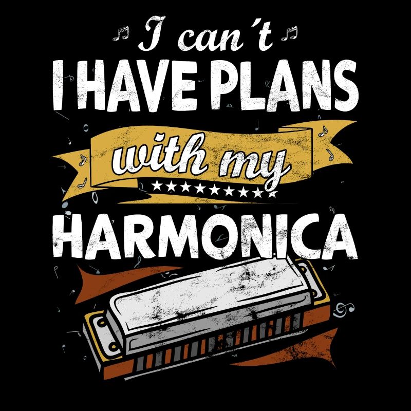 Funny vintage harmonica instrument