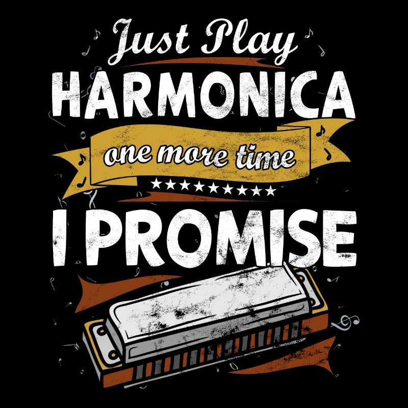 Funny vintage harmonica instrument